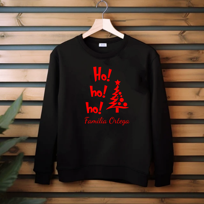 Sudadera Negra Hohoho Rojo